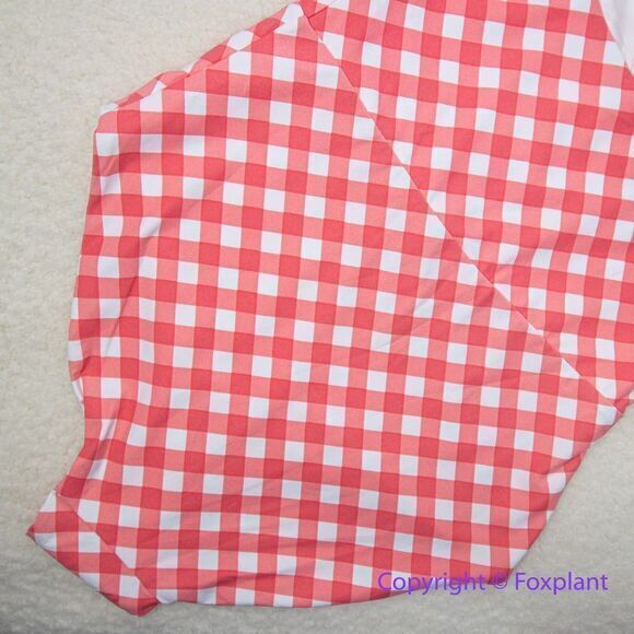 NEW Onia Raquel Barbiecore pink gingham check raquel one piece swimsuit, size M‎ - Picture 12 of 16